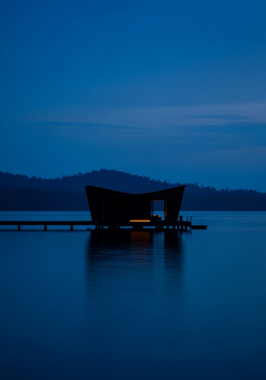 Overwater — blue hour